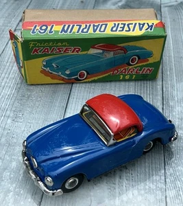 ASC AOSHIN SHOTEN KAISER DARRIN 161 VINTAGE JAPAN TINPLATE REIBUNGSMOTOR & BOX - Bild 1 von 24