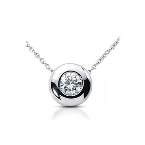 2.21 CTW G VS1 Round Cut Natural Certified Diamond White Gold Solitaire Pendant - Picture 1 of 5