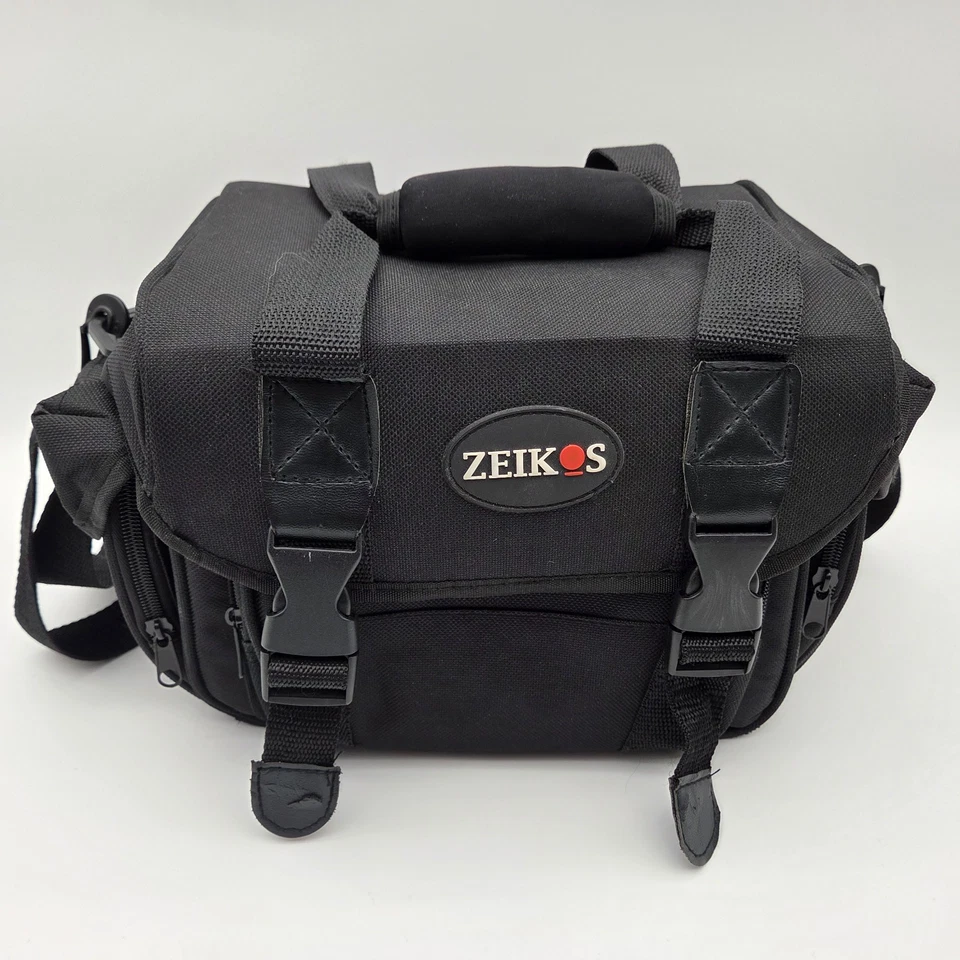 Zeikos Deluxe 8" Estuche Suave Negro Nylon Almeja Superior Cámara/Bolso Gadget Foto 1 de 4