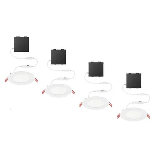 Commercial Electric 4 in LED Canless Recessed Light Ultraslim 4-Pack CCT - Picture 1 of 10