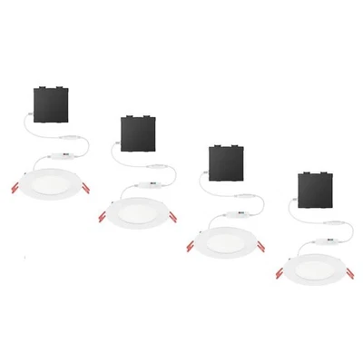 Luz empotrada LED eléctrica comercial de 4 pulgadas ultradelgada paquete de 4 CCT Foto 1 de 4