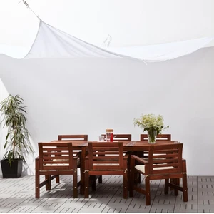 Ikea Neu mit Etikett Dyning weiß Polyester großes keilförmiges Baldachin Sonnenschutz 11 Fuß x 13 Fuß - Bild 1 von 9