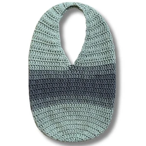 Crochet Reusable Market Bag, Handcrafted With Blue Ombre, Large Tote - Picture 1 of 3
