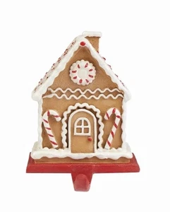 Gingerbread House ornament Candy Cane Christmas Stocking Holder Gingerbread Man - Picture 1 of 1