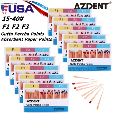 AZDENT Dental Gutta Percha Points /Absorbent Paper Points Endo Root Canal - Image 1 of 4