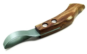 Cuchillo de pezuña 7,5" extremo mango de madera grande herramientas de ferreador instrumentos premium - Imagen 1 de 3