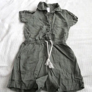  JUSTICE GIRLS ARMY GREEN ONE PIECE ROMPER SHORTS  ~SIZE 8 - Picture 1 of 3