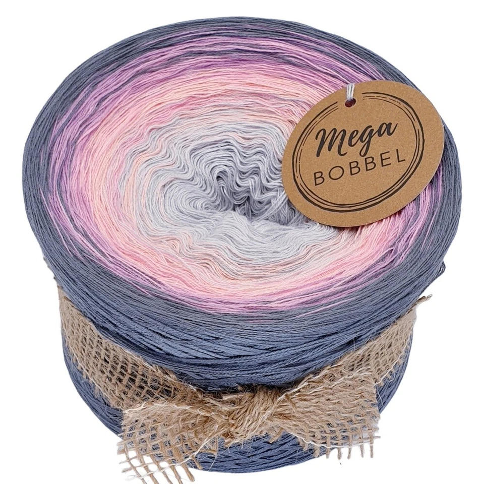 MEGABOBBEL Mega Bobbel*Tanz der Feen*199*Fäden+Länge n. Wahl*Verlauf Wolle Lace GP:73€/kg