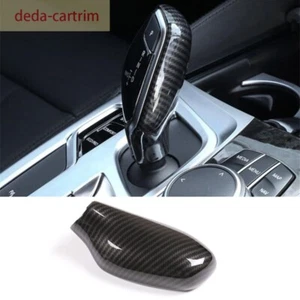 Gear Shift Knob Trim For BMW 5 6 7 Series X3 X4 G30 G11 G01 G02 ABS Carbon Fiber - Picture 1 of 10