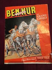 Programme de cirque Ben-Hur vivant du Grand Cirque de France 1962