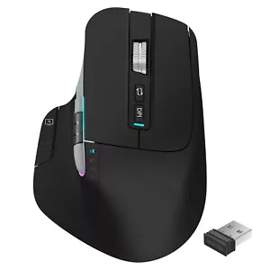 LeadsaiL Wireless Computer Laptop Mouse 2.4G Rechargeable Bluetooth 5.2 LX-015 - Picture 1 of 7