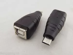 10x USB 2.0 Type B Printer Female To Micro USB 5 Pin Male Plug Adapter Convertor - Picture 1 of 5