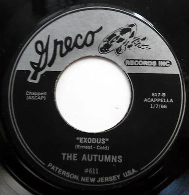 THE AUTUMNS 45 Exodus / Never NEAR MINT Doo Wop ORIGINAL e6745 - Image 1 of 2