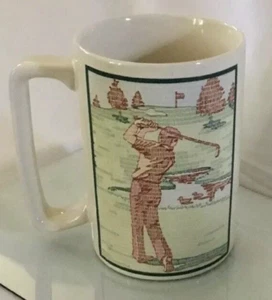 Golf Swing Scene Coffee Mug 12 Oz Cup Golfer's Mug By Russ - Picture 1 of 4