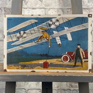 SHELL Enamel Sign 15x9.8" (38x25cm) Nice Motor Oil Retro Collector Small Signage - Picture 1 of 13