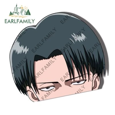 EARLFAMILY 5.1" Attack on Titan Levi Ackerman Peeker Car Stickers Windows decore - Image 1 of 4