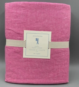 Pottery Barn Kids Girls Linen Cotton Blend Duvet Cover Pink Twin #N4 - Picture 1 of 6