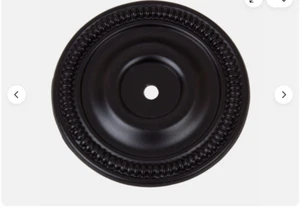 GlideRite 2-1/2" Round Ring Back Plate Cabinet Hardware Matte Black - 5060-MB-1 - Picture 1 of 1