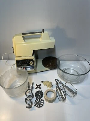 Vintage OSTER Imperial Kitchen Center Mixer w/2 Bowl &Attachments- WORKS! - Image 1 of 4