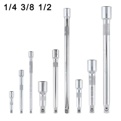 1/4"3/8"1/2"Socket Cr-V Steel Ratchet Wrench Long Extension Bar Auto Repair Tool - Image 1 of 4