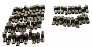 60 RG6 Coax Compression Connectors Universal Cable Fitting Ends Water Tight - Picture 1 of 1