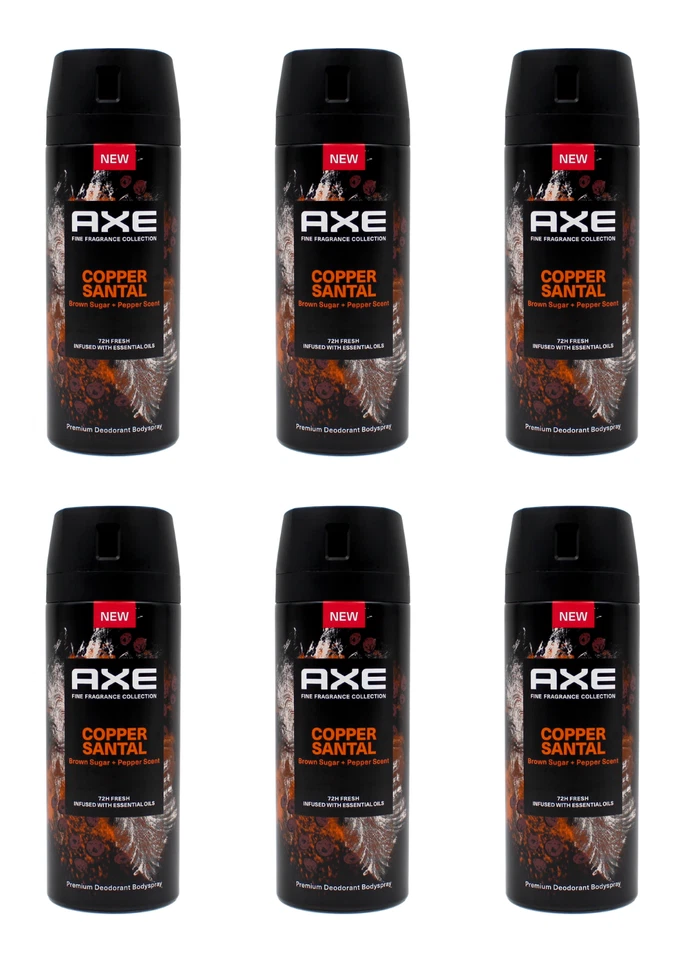 Axe Deospray Copper Santal Deodorant Bodyspray , 6x150ml EAN8720181297649 - Bild 1 von 1