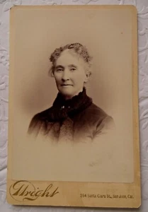 Antique Vintage Cabinet Card Bust Portrait of a Woman Wright San Jose, CA - Picture 1 of 4