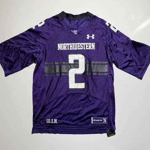 Northwestern Wildcats Football Jersey Under Armour Mens Small Big 10 # 2 Cover