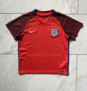 Nike New England Jersey Large Red Blue Youth Boys Athletic Embroidered Soccer - Picture 1 of 19