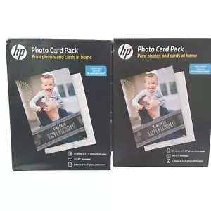 HP Inkjet Printer Glossy Photo Card Picture Paper Pack 5” x 7” 4” x 6” NEW (2) - Picture 1 of 4