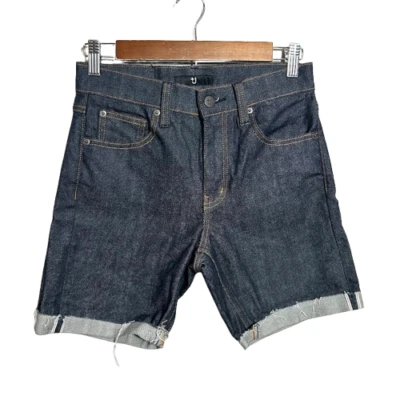 Shorts jeans Jil Sander X Uniqlo selvedge corte 24 azul algodão elastano - Imagem 1 de 4