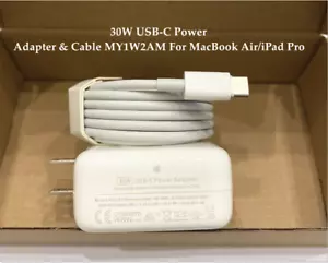OEM 30W USB-C Type-C Power Adapter Charger for MacBook Air iPhone Pro Max iPad - Picture 1 of 4