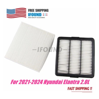For 2021-24 Hyundai Elantra 2.0L Premium COMBO Set Air Filter+Cabin Air Filter Foto 1 de 4