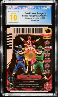 Power Rangers ACG. UNIVERSE OF HOPE.  ZEO POWER RANGERS ULTRA RARE CGC 10. 3-080 - Image 1 of 2