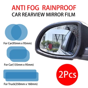 2x Waterproof Anti-Fog Anti-glare Car Truck Rearview Mirror Film+Side Windows - Picture 1 of 11