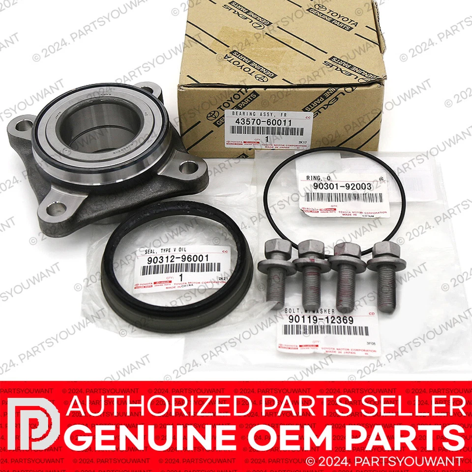 GENUINE Toyota 4Runner FJ Cruiser Lexus OEM 4X4 Front Axle Wheel Hub Bearing SET Foto 1 de 4