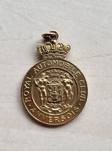 Medalla colgante vintage esmalte Amberes Royal Automobile Club 1943 Amberes - Imagen 1 de 3