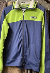 Nike Lightweight Jacket Green Blue Youth M8-10 - Picture 1 of 6