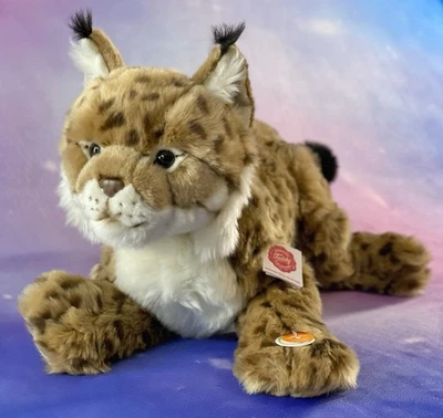 21" NWT Teddy Hermann Large Lynx Plush Floppy Brown Stuffed Animal Feline Bobcat - Image 1 of 4