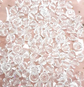 (10,000 PCS) TRANSPARENT CZECH GLASS BICONE BEADS, Ø 6 MM, FOR DECORATIONS - Picture 1 of 5