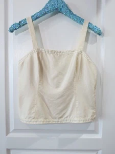 Adrianna Papell Elfenbein 100 % Seide Cropped Tank Bluse Größe 8 - Bild 1 von 12