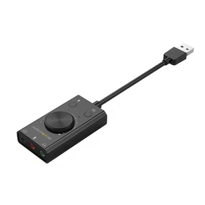 AUREON Carte Son Externe USB 5.1 2 en 1 USB stéréo avec contrôle du Volume et... - Photo 1/3
