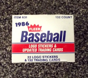 1986 Fleer Baseball aktualisierte Box mit 132 Karten & 22 Logo-Stickern aus versiegelter Hülle - Bild 1 von 2