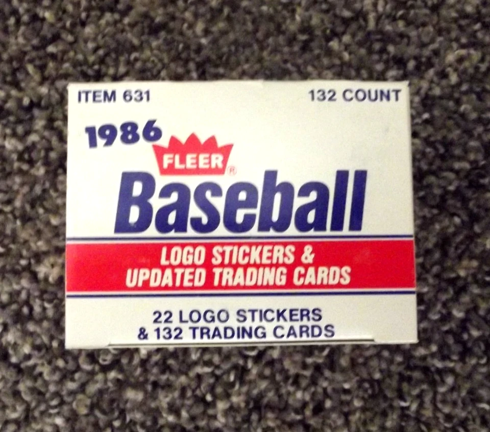 Fleer Baseball 1986 caja actualizada de 132 tarjetas y 22 pegatinas con logotipo de estuche sellado Foto 1 de 2
