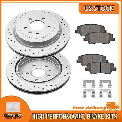 Задняя просверленная тормозная колодка ротора для 2013 2014 2015 2016 2017 2018 2019 Cadillac Ats - Изображение 1 из 4