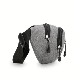 Herren-Nylon-Bauchtasche mit verstellbarem Gurt, mehreren Taschen & Schulterriem - Bild 1 von 8