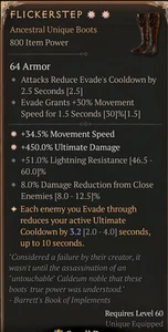 💥DIABLO 4💥SEASON 10💥Boots💥Flickerstep 2 GA Movement Speed + Ultimate 3.2 - Picture 1 of 1