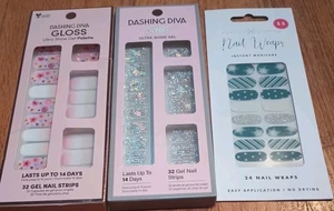 Strisce Unghie Gel Dashing Diva Fiore Corona Going Platinum Bella Donna Blu Neve - Foto 1 di 4