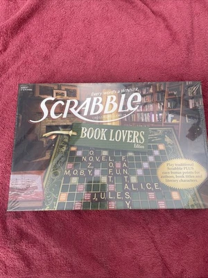 NEW Scrabble Crossword Game Book Lovers Edition Board Game Hasbro Sealed - Image 1 of 4