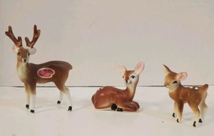 3er Set Bone China Shiken Hirsch Figuren Japan. Familie 3. - Bild 1 von 6